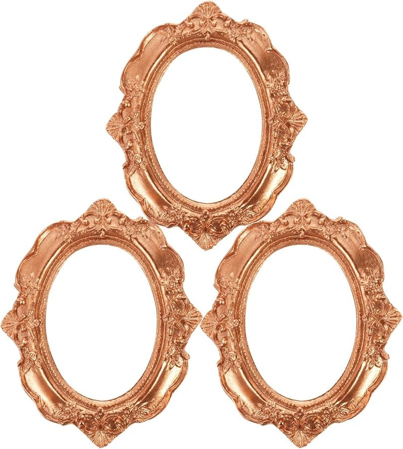 Vintage Mini Picture Frames Set Of 3 Antique 5x4 Inch For DIY Jewelry Display And Wall Decor - Image 1